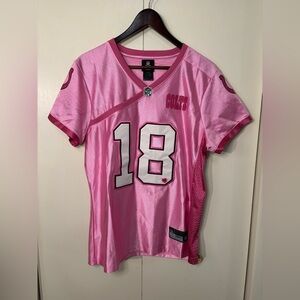 Pink Breast Cancer Awareness #18 Colts NFL Jersey